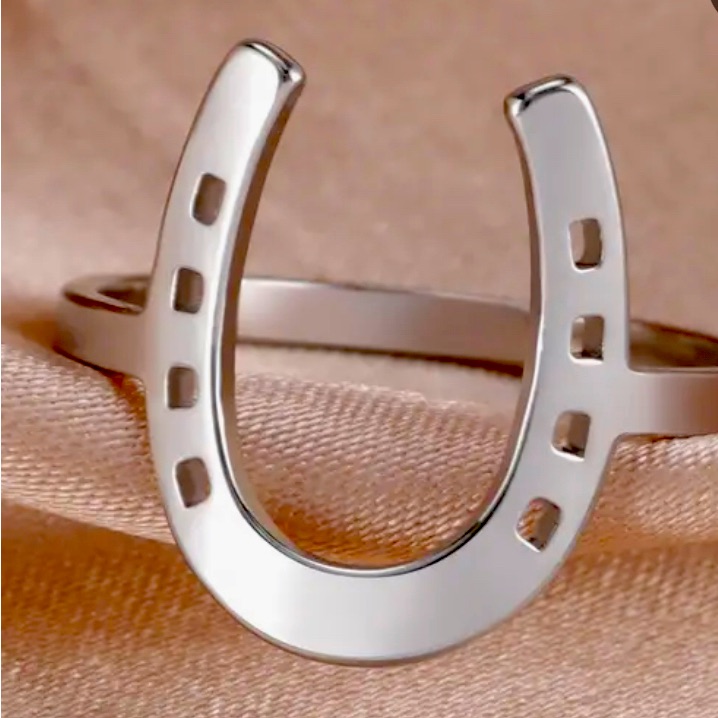 Stainless Steel Simple Western Horseshoe Ring Nwt - Available In Multiple Sizes
